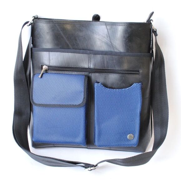 Made In Barrio Upcycled Tires Crossbody Shoulder Bag - Picture 1 of 12